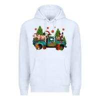 White christmas farm animals truck Premium Hoodie - Jasminsmagicworld