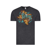 Vintage Black leopard cowhide sunflower texas map Vintage Tee - Artiststas