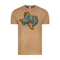 Vintage Camel leopard cowhide sunflower texas map Vintage Tee - Artiststas