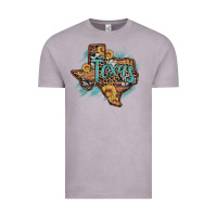 Leopard Cowhide Sunflower Texas Map Vintage Tee | Teevron