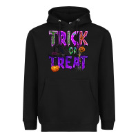 Black Trick or Treat Heavyweight Hoodie - texasbilliewilder