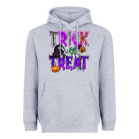 Heather Grey Trick or Treat Heavyweight Hoodie - texasbilliewilder