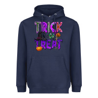 Navy Trick or Treat Heavyweight Hoodie - texasbilliewilder