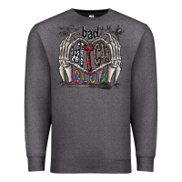 Charcoal Heather bad witch club Premium Sweatshirt - CowhideDigitalArt