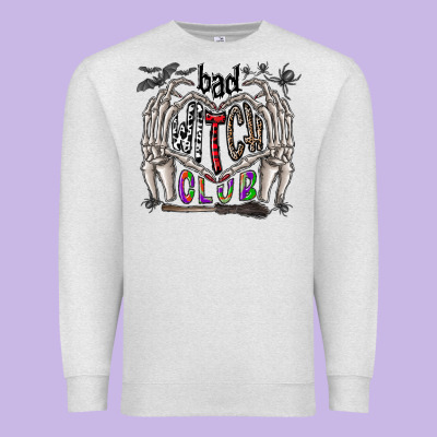 Bad Witch Club Premium Sweatshirt Designed By Cowhidedigitalart