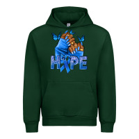 Forest Green hope blueribboncolon cancer nails Urban Hoodie - NancyCooperArtShop