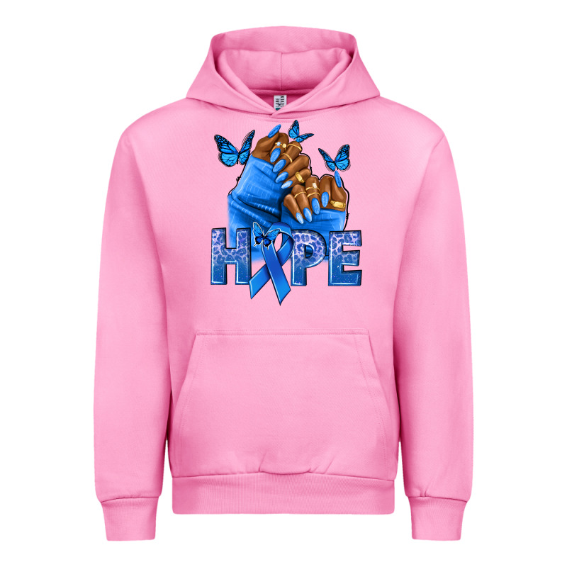 Hope Blueribboncolon Cancer Nails Urban Hoodie by NancyCooperArtShop | Teevron