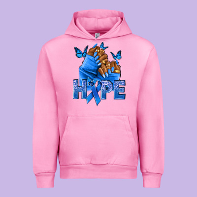 Hope Blueribboncolon Cancer Nails Urban Hoodie Designed By Nancycooperartshop