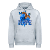 Heather Grey hope blueribboncolon cancer nails Urban Hoodie - NancyCooperArtShop