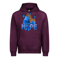 Mauve Wine hope blueribboncolon cancer nails Urban Hoodie - NancyCooperArtShop