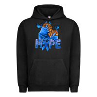 Pigment Black hope blueribboncolon cancer nails Urban Hoodie - NancyCooperArtShop