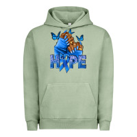 Pigment Oil Green hope blueribboncolon cancer nails Urban Hoodie - NancyCooperArtShop