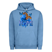 Pigment Pebble Blue hope blueribboncolon cancer nails Urban Hoodie - NancyCooperArtShop