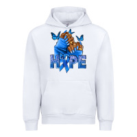 White hope blueribboncolon cancer nails Urban Hoodie - NancyCooperArtShop