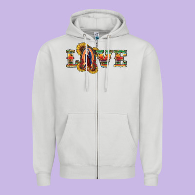 Zipper Hoodie Love Lady Of Guadalupe