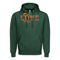 Sports Green Love Lady Of Guadalupe Zipper Hoodie - RanaPortraitStore