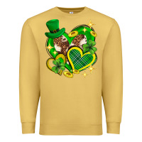 Antique Gold St. Patrick's Day lucky heart Premium Sweatshirt - Neo Western