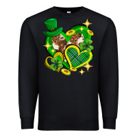 Black St. Patrick's Day lucky heart Premium Sweatshirt - Neo Western