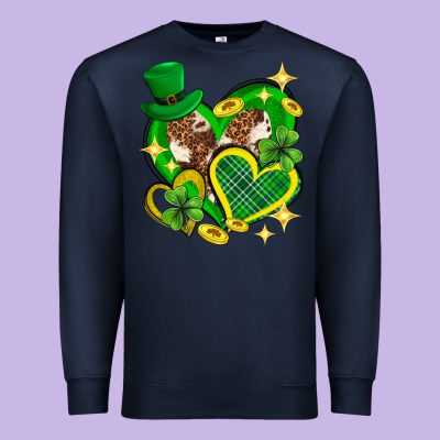 St. Patrick's Day Lucky Heart Premium Sweatshirt Designed By Neo Western