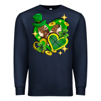 Navy St. Patrick's Day lucky heart Premium Sweatshirt - Neo Western