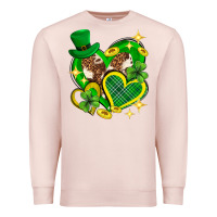 Pale Pink St. Patrick's Day lucky heart Premium Sweatshirt - Neo Western