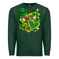 Sports Green St. Patrick's Day lucky heart Premium Sweatshirt - Neo Western