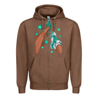 Chestnut Teal Afro Girl Sneakers and Heels Zipper Hoodie - texasbilliewilder