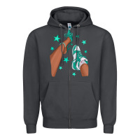 Smoke Teal Afro Girl Sneakers and Heels Zipper Hoodie - texasbilliewilder
