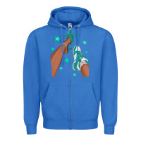 True Royal Teal Afro Girl Sneakers and Heels Zipper Hoodie - texasbilliewilder