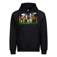 Black Western Holstein Cow And Baby Cow Mom Urban Hoodie - LillyAllenDesigns
