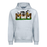 Heather Grey Western Holstein Cow And Baby Cow Mom Urban Hoodie - LillyAllenDesigns