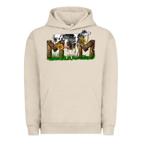 Pigment French Oak Western Holstein Cow And Baby Cow Mom Urban Hoodie - LillyAllenDesigns