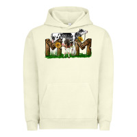 Pigment Pistachio Western Holstein Cow And Baby Cow Mom Urban Hoodie - LillyAllenDesigns