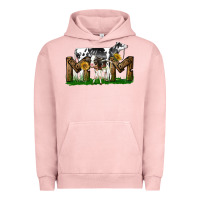 Pigment Salmon Western Holstein Cow And Baby Cow Mom Urban Hoodie - LillyAllenDesigns