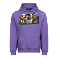 Tulip Western Holstein Cow And Baby Cow Mom Urban Hoodie - LillyAllenDesigns