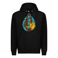 Black Fall Teardrop Premium Hoodie - LillyAllenDesigns