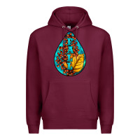 Burgundy Fall Teardrop Premium Hoodie - LillyAllenDesigns