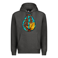 Charcoal Heather Fall Teardrop Premium Hoodie - LillyAllenDesigns