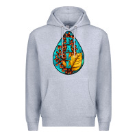 Heather Grey Fall Teardrop Premium Hoodie - LillyAllenDesigns