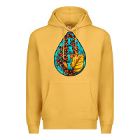 Mustard Fall Teardrop Premium Hoodie - LillyAllenDesigns
