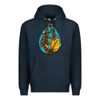 Navy Fall Teardrop Premium Hoodie - LillyAllenDesigns