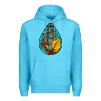 Ocean Blue Fall Teardrop Premium Hoodie - LillyAllenDesigns