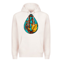 Pale Pink Fall Teardrop Premium Hoodie - LillyAllenDesigns