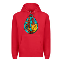 Red Fall Teardrop Premium Hoodie - LillyAllenDesigns