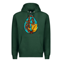 Sports Green Fall Teardrop Premium Hoodie - LillyAllenDesigns