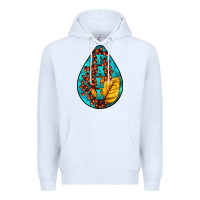White Fall Teardrop Premium Hoodie - LillyAllenDesigns