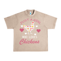 French Oak Just A Girl Who Love Chickens Urban Heavy Tee - Bettercallsaul