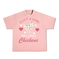 Salmon Just A Girl Who Love Chickens Urban Heavy Tee - Bettercallsaul
