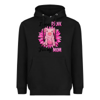 Black i wear pink for my mom pig Heavyweight Hoodie - RanaPortraitStore