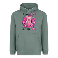 I Wear Pink For My Mom Pig Heavyweight Hoodie | Teevron